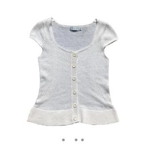 short sleeve button up cardigan